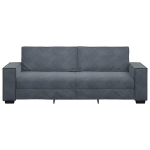 vidaXL 3-Seater Sofa Dark Grey 220x78x84 cm Velvet