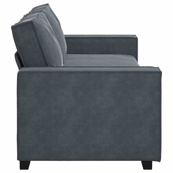 vidaXL 3-Seater Sofa Dark Grey 220x78x84 cm Velvet