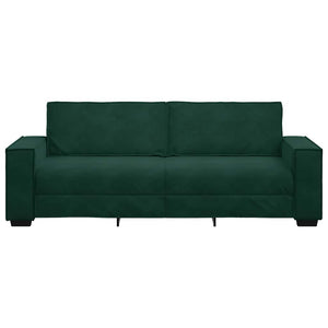 vidaXL Canapé 3 places velours vert foncé 220x78x84 cm