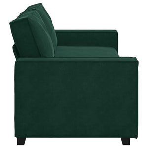vidaXL Canapé 3 places velours vert foncé 220x78x84 cm