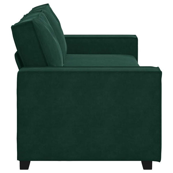 vidaXL Canapé 3 places velours vert foncé 220x78x84 cm
