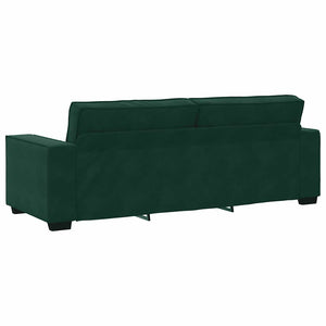 vidaXL Canapé 3 places velours vert foncé 220x78x84 cm