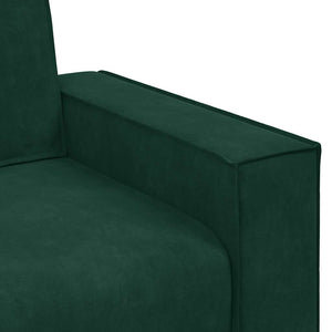 vidaXL Canapé 3 places velours vert foncé 220x78x84 cm