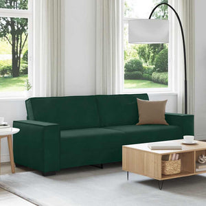 vidaXL Canapé 3 places velours vert foncé 220x78x84 cm