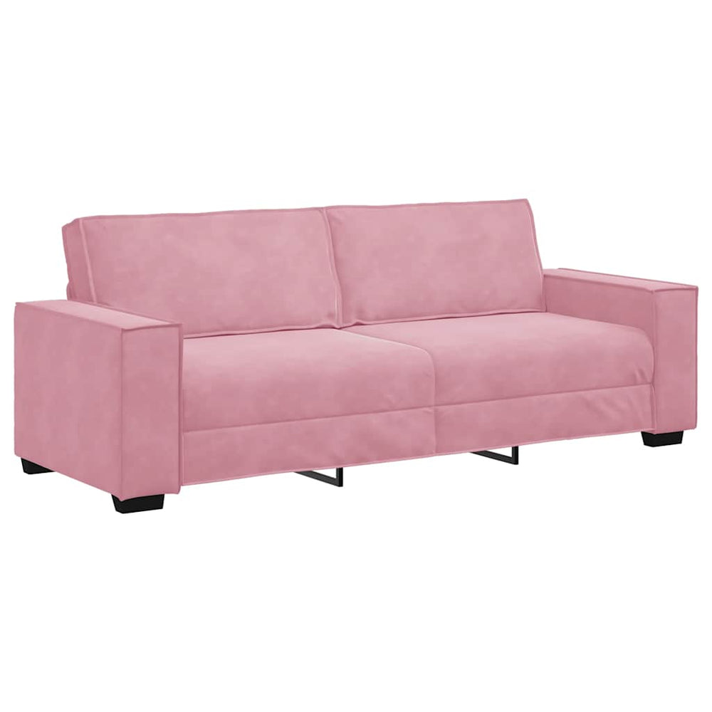 3-Sitzer Sofa Rosa Samt 220 cm