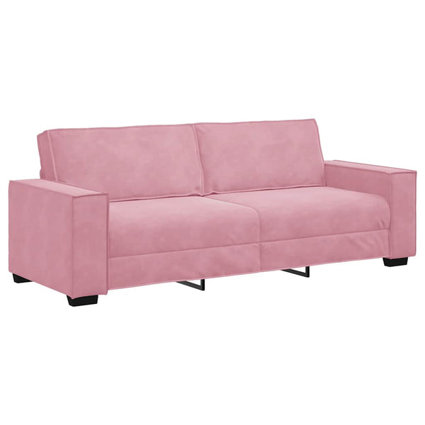 3-Sitzer Sofa Rosa Samt 220 cm