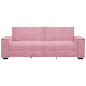 3-Sitzer Sofa Rosa Samt 220 cm