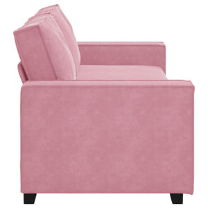 3-Sitzer Sofa Rosa Samt 220 cm