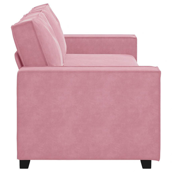 3-Sitzer Sofa Rosa Samt 220 cm