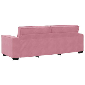 3-Sitzer Sofa Rosa Samt 220 cm