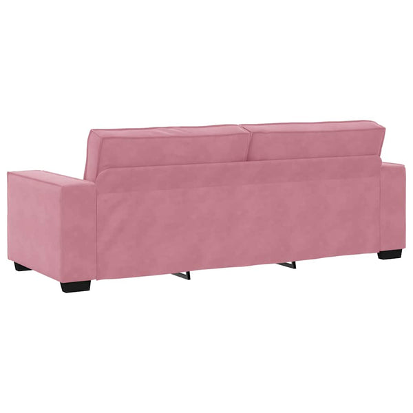 3-Sitzer Sofa Rosa Samt 220 cm