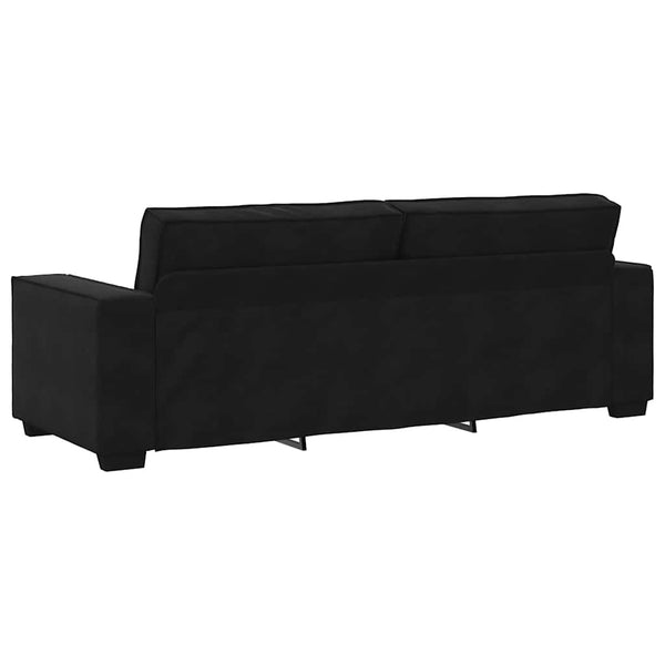 vidaXL Canapé à 3 places Noir 220x78x84 cm Velours