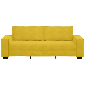 vidaXL Canapé 3 places Jaune 220x78x84 cm Velours