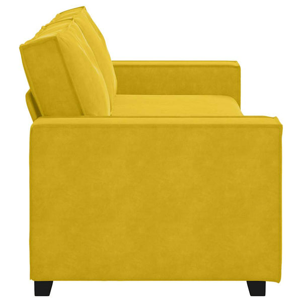 vidaXL Canapé 3 places Jaune 220x78x84 cm Velours