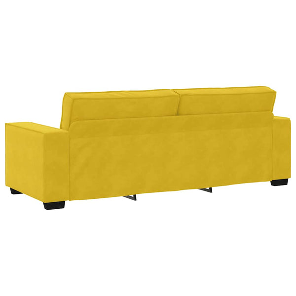 vidaXL Canapé 3 places Jaune 220x78x84 cm Velours