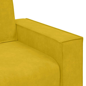 vidaXL Canapé 3 places Jaune 220x78x84 cm Velours