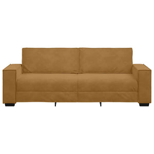 vidaXL Canapé à 3 places marron 220x78x84 cm Velours