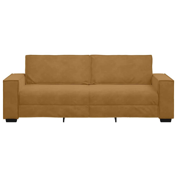 vidaXL Canapé à 3 places marron 220x78x84 cm Velours
