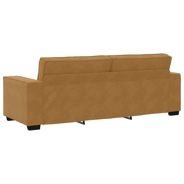 vidaXL Canapé à 3 places marron 220x78x84 cm Velours