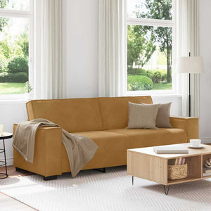 vidaXL Canapé à 3 places marron 220x78x84 cm Velours