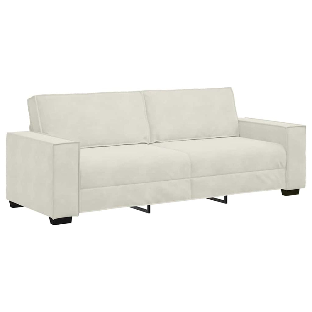 3-Sitzer Sofa Creme Samt