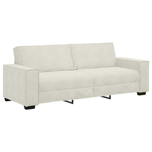3-Sitzer Sofa Creme Samt