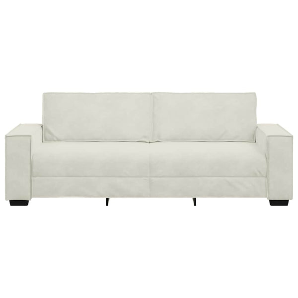 3-Sitzer Sofa Creme Samt