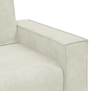 3-Sitzer Sofa Creme Samt