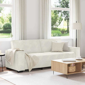 3-Sitzer Sofa Creme Samt