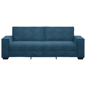 3-Sitzer Sofa Blau Samt 220 cm