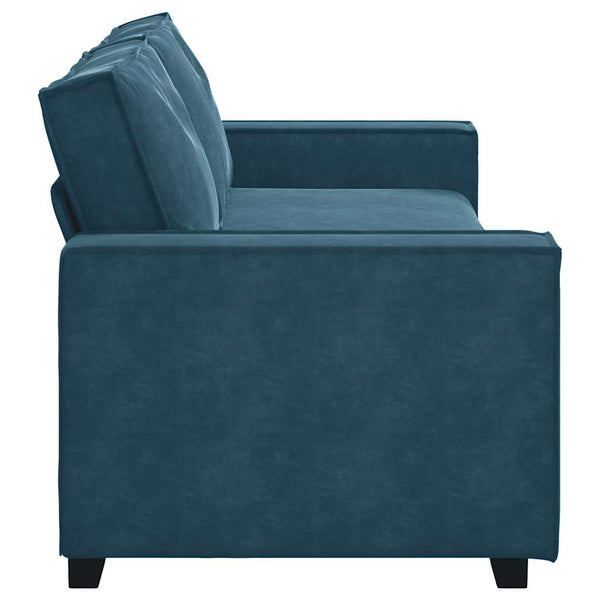 3-Sitzer Sofa Blau Samt 220 cm