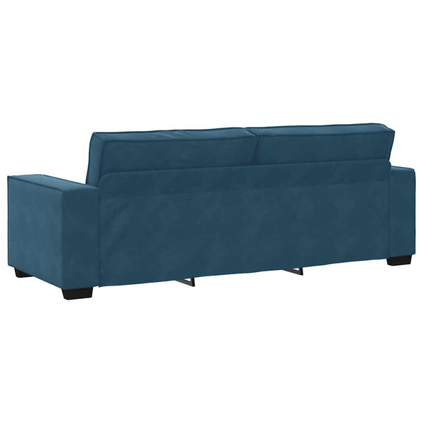 3-Sitzer Sofa Blau Samt 220 cm