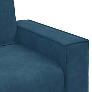 3-Sitzer Sofa Blau Samt 220 cm