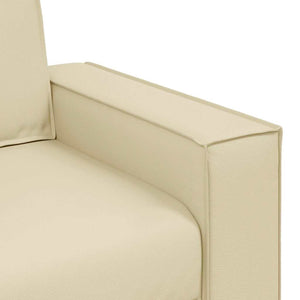 Creme Sofa-Sessel Kunstleder 100cm