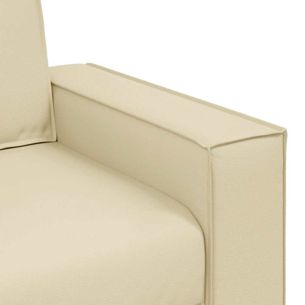 Creme Sofa-Sessel Kunstleder 100cm