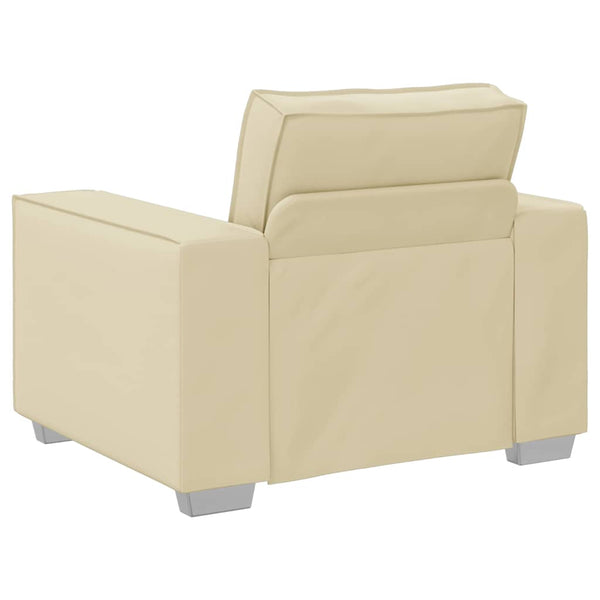 Creme Sofa-Sessel Kunstleder 100cm