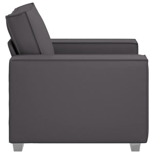 Grauer Kunstleder Sofa-Sessel, 100 cm