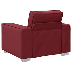 Weinroter Kunstleder Sofa-Sessel, 100cm