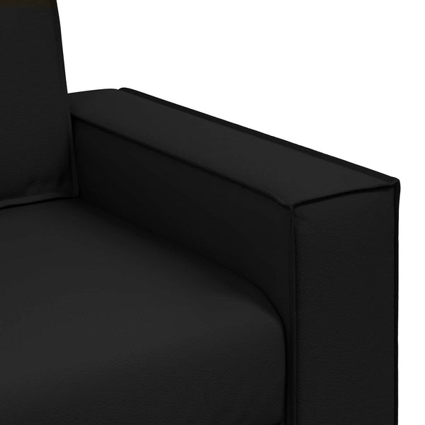 Schwarzer Kunstleder Sofa-Sessel, 100 cm