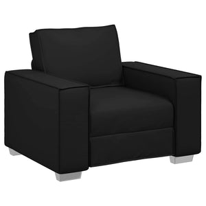 Schwarzer Kunstleder Sofa-Sessel, 100 cm