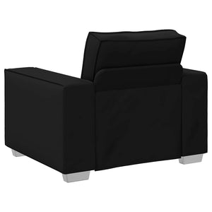 Schwarzer Kunstleder Sofa-Sessel, 100 cm