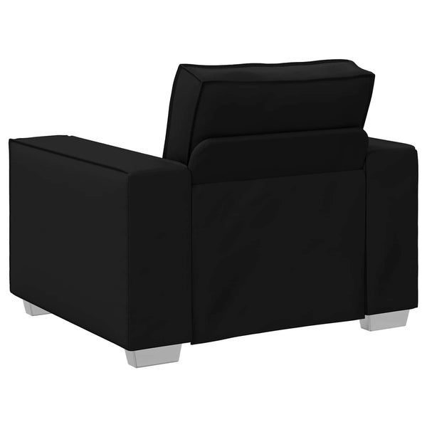 Schwarzer Kunstleder Sofa-Sessel, 100 cm