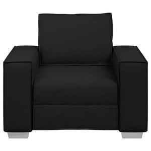 Schwarzer Kunstleder Sofa-Sessel, 100 cm