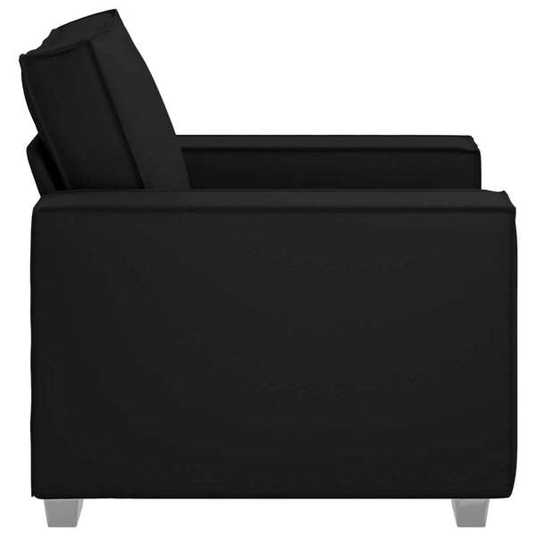 Schwarzer Kunstleder Sofa-Sessel, 100 cm