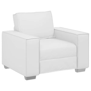 Weißer Kunstleder Sofa-Sessel, 100 cm