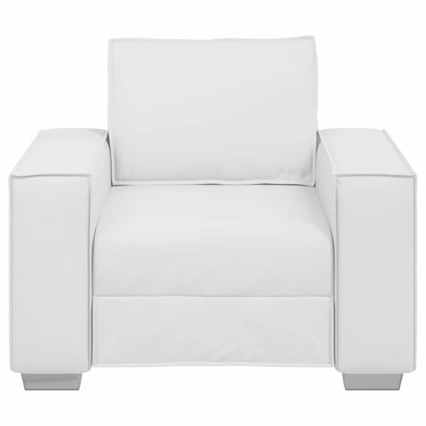 Weißer Kunstleder Sofa-Sessel, 100 cm