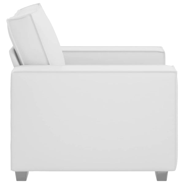Weißer Kunstleder Sofa-Sessel, 100 cm