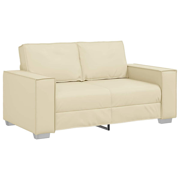 vidaXL Canapé deux places crème 160 cm similicuir