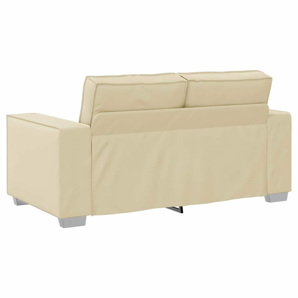 vidaXL Canapé deux places crème 160 cm similicuir