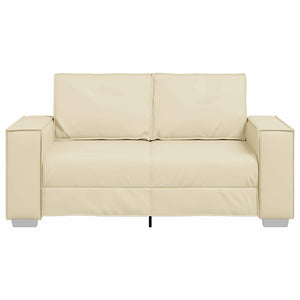 vidaXL Canapé deux places crème 160 cm similicuir